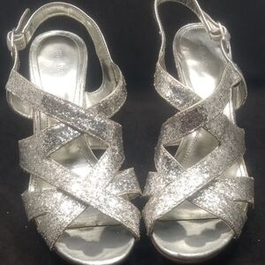 Elegant Silver Crisscross Sandals